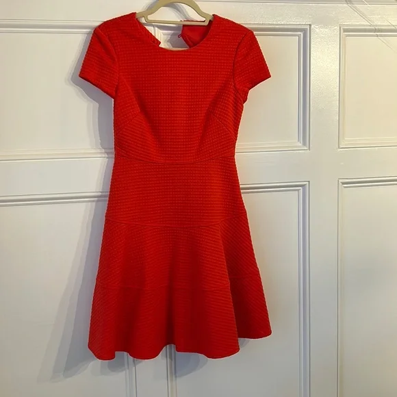Eliza J | Dresses | Tomato Red Cap Sleeve Fit And Flare Eliza J Dress |  Poshmark